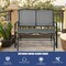 Costway Patio Glider Rocking Bench Double 2 Person Chair Loveseat Garden Grey\Black